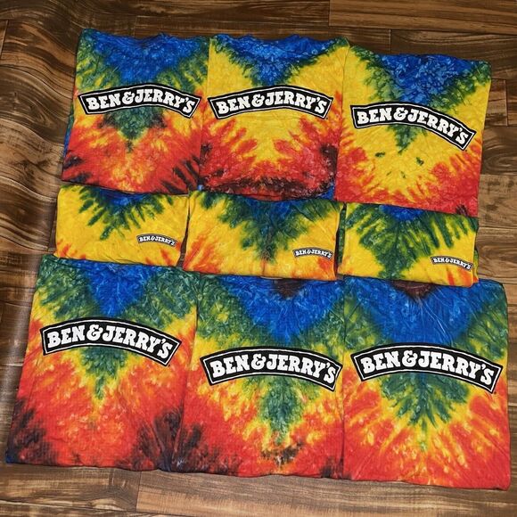 Vintage Ben and Jerrys Ice Cream Tie Dye Promo T-Shirt - Size Small - Picture 4 of 7
